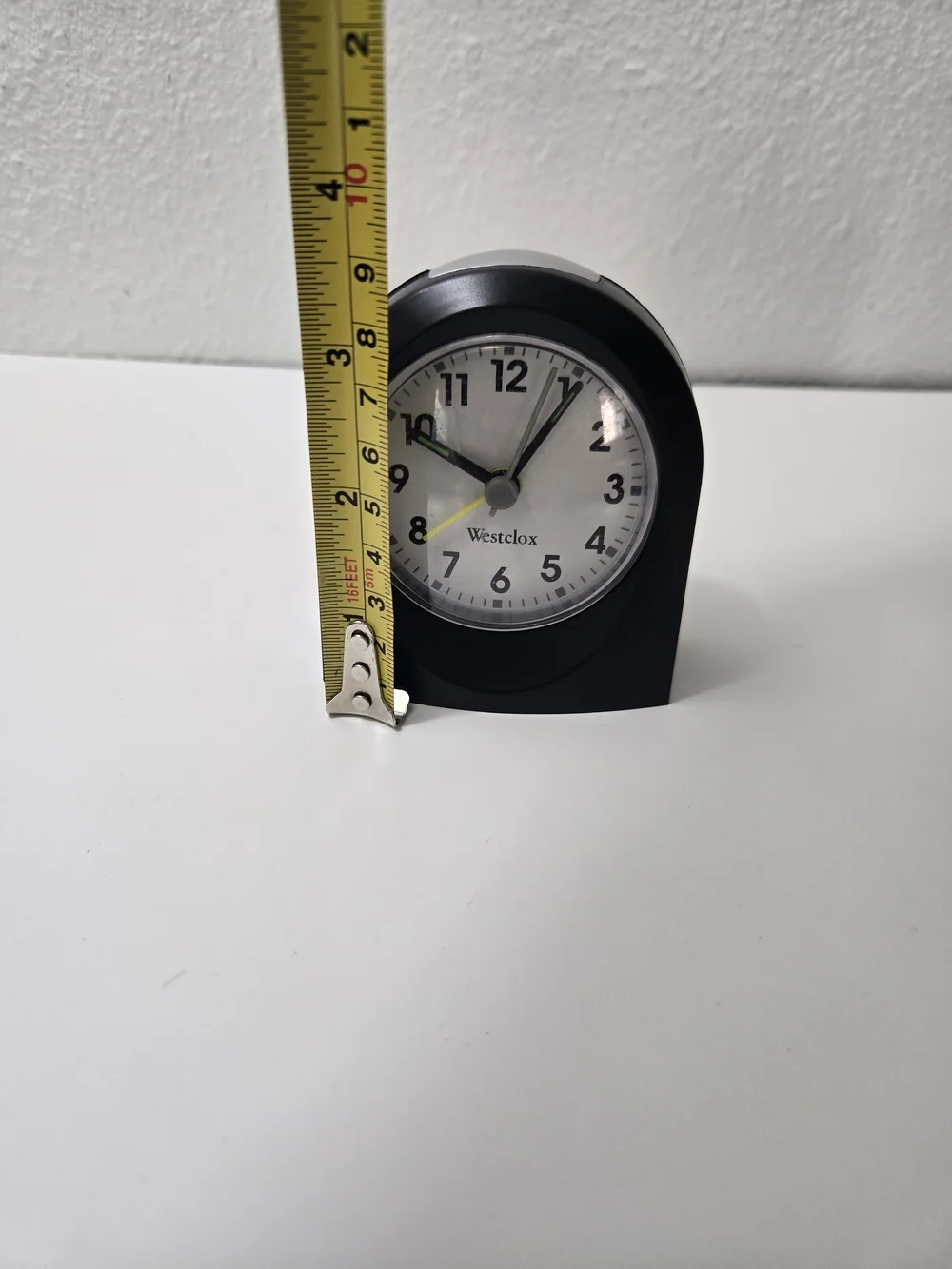 Westclox Black Alarm Clock with White Dial